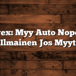 Autovex: Myy Auto Nopeasti – Ilmainen Jos Myyt