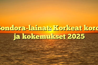 Bondora-lainat: Korkeat korot ja kokemukset 2025