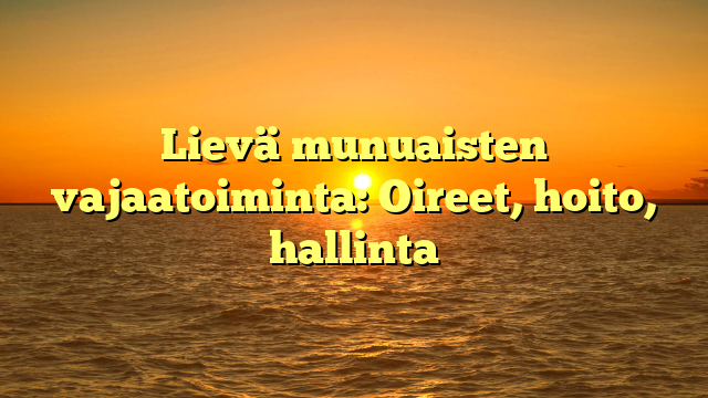 Lievä munuaisten vajaatoiminta: Oireet, hoito, hallinta
