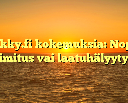 Mokky.fi kokemuksia: Nopea toimitus vai laatuhälyytys?