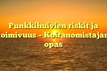Punkkihuivien riskit ja toimivuus – Koiranomistajan opas