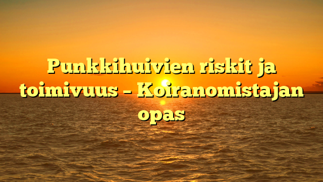 Punkkihuivien riskit ja toimivuus – Koiranomistajan opas