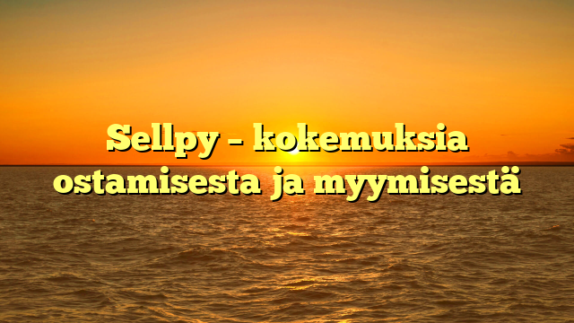 Sellpy – kokemuksia ostamisesta ja myymisestä