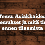 Temu: Asiakkaiden kokemukset ja mitä tietää ennen tilaamista
