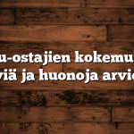 Temu-ostajien kokemukset: Hyviä ja huonoja arvioita