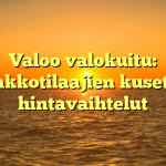 Valoo valokuitu: Ennakkotilaajien kusetus & hintavaihtelut