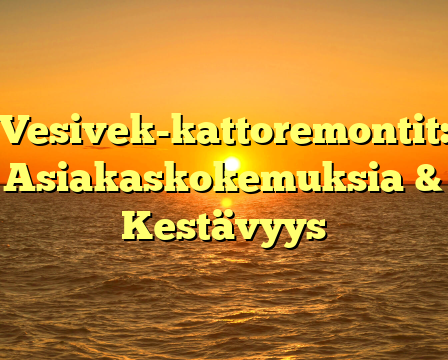 Vesivek-kattoremontit: Asiakaskokemuksia & Kestävyys